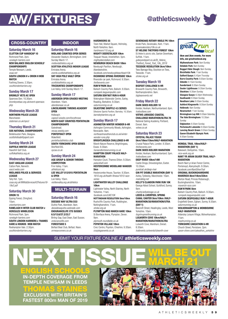 AW – Athletics Weekly Magazine Preview Pages