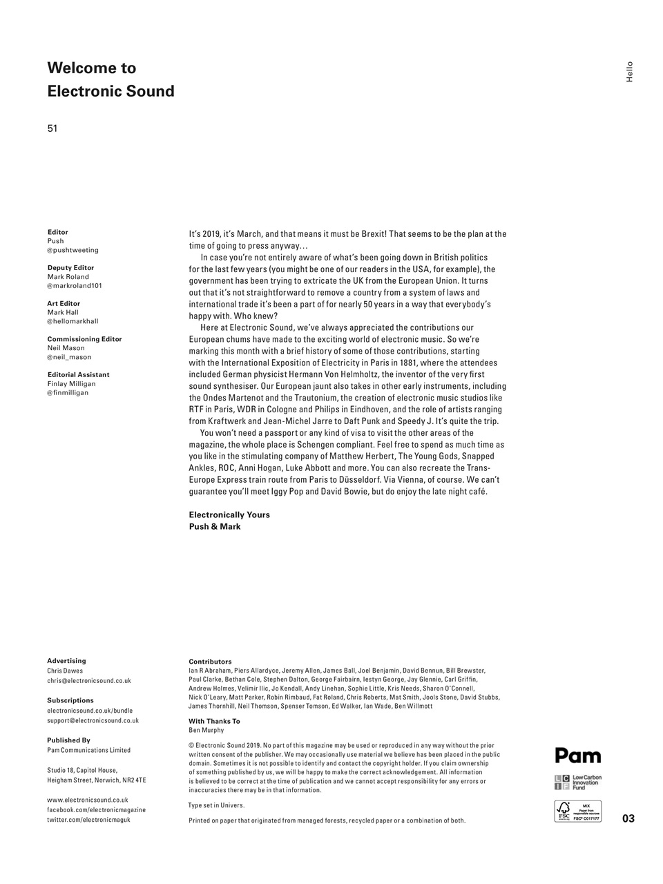 Electronic Sound Preview Pages