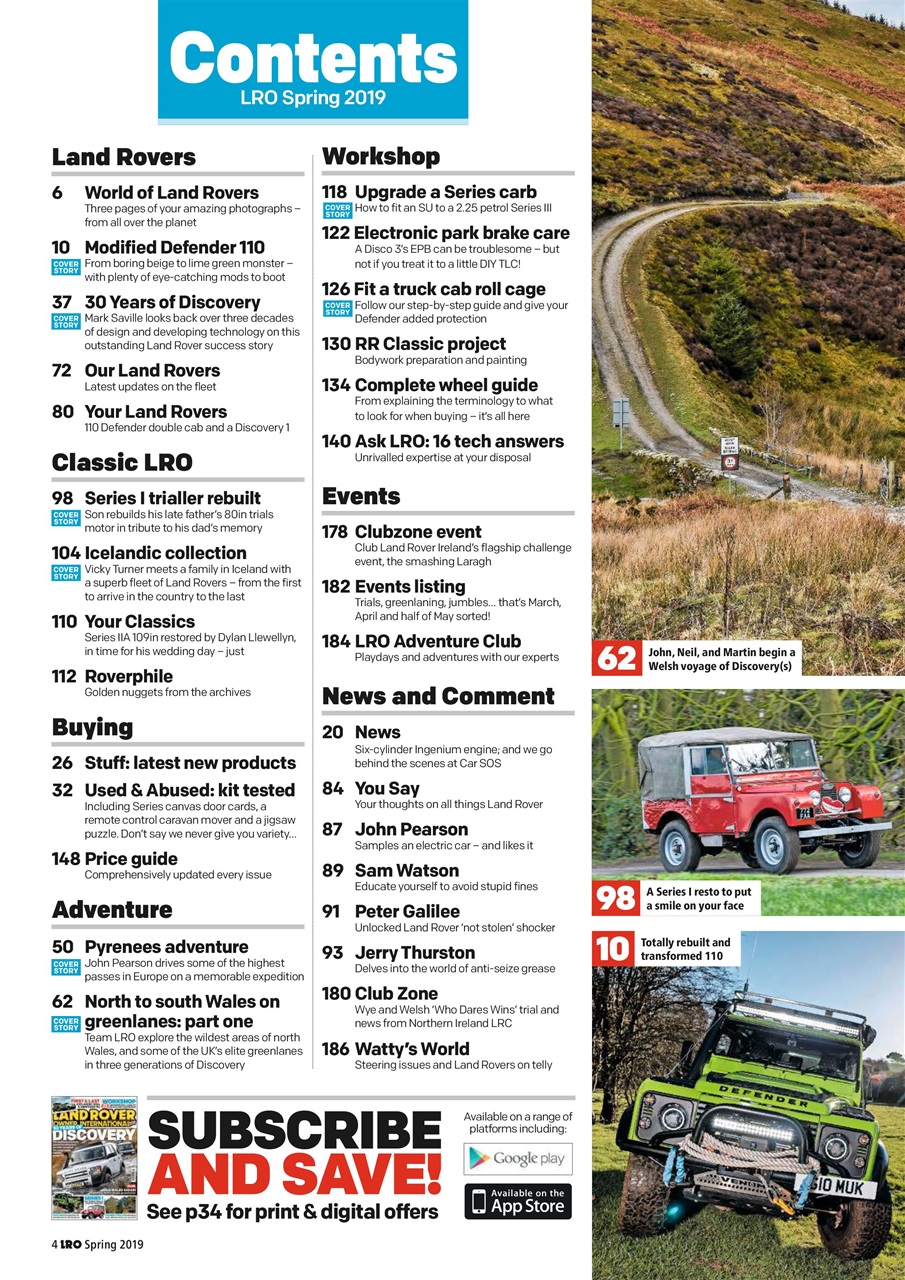 Land Rover Owner Preview Pages
