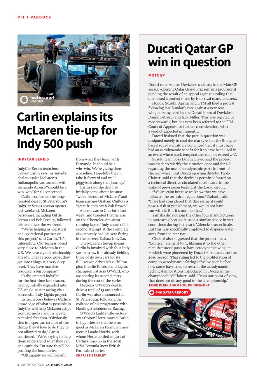 Autosport Preview Pages