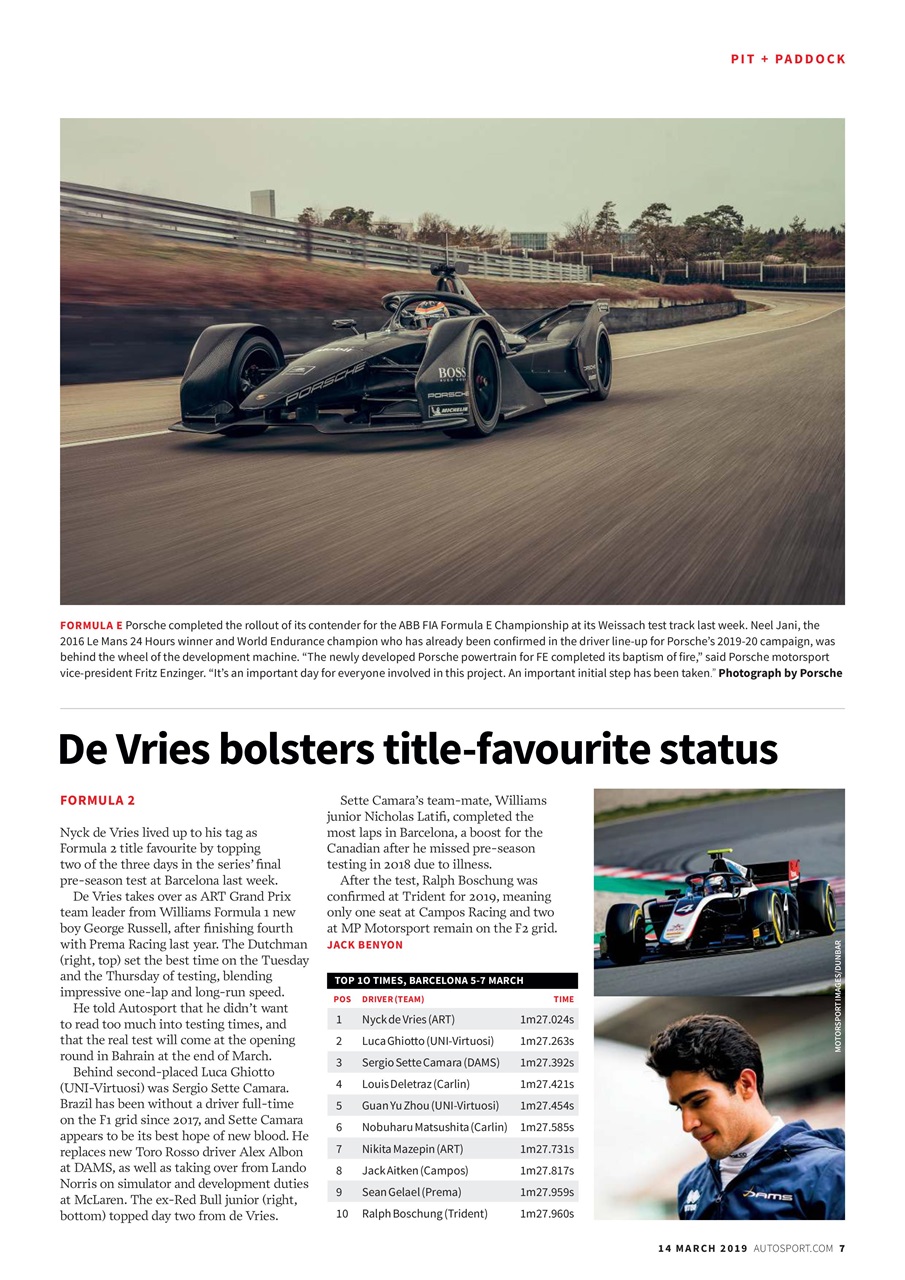 Autosport Preview Pages