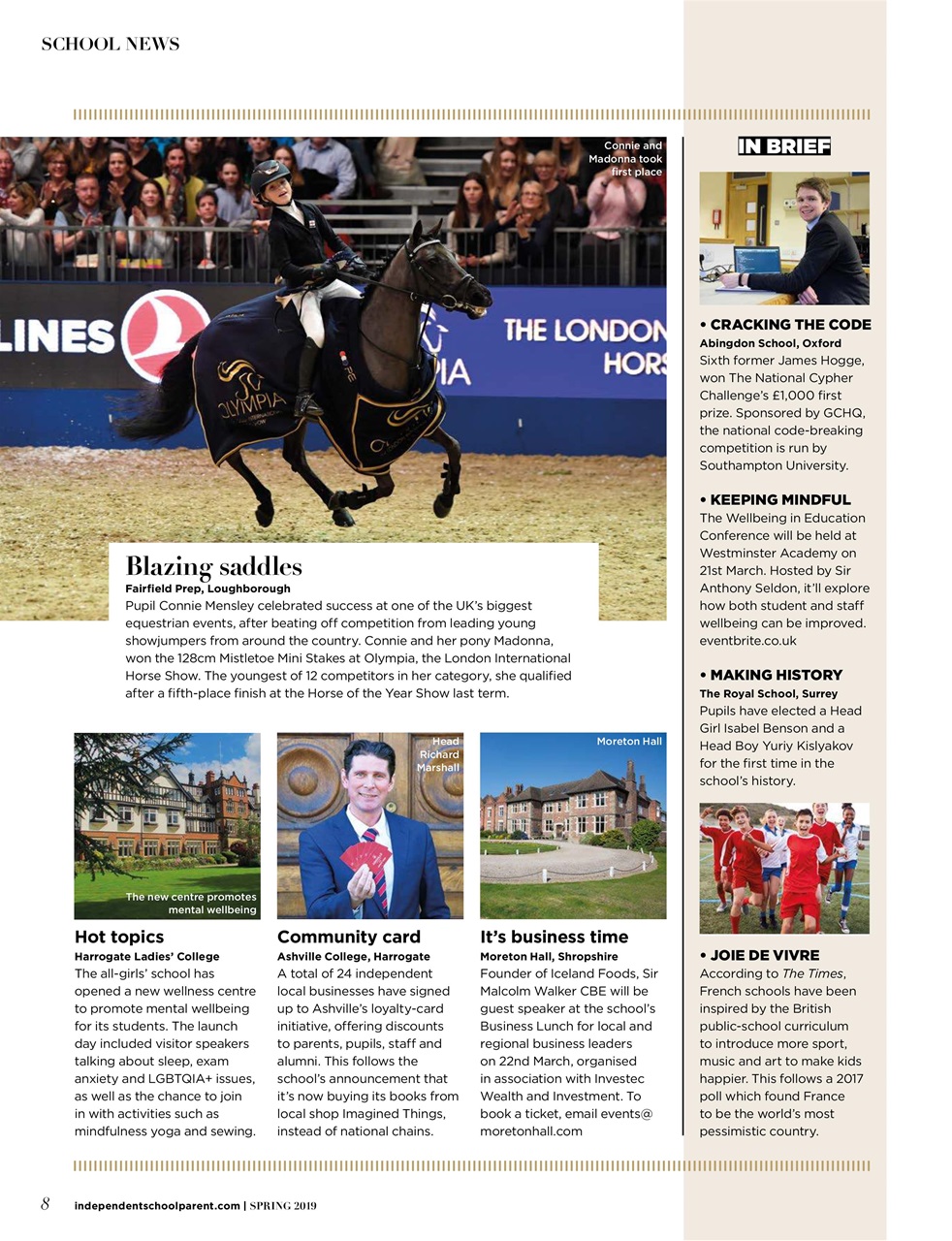 Independent School Parent Preview Pages