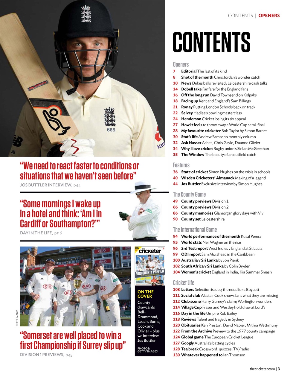 The Cricketer Magazine Preview Pages