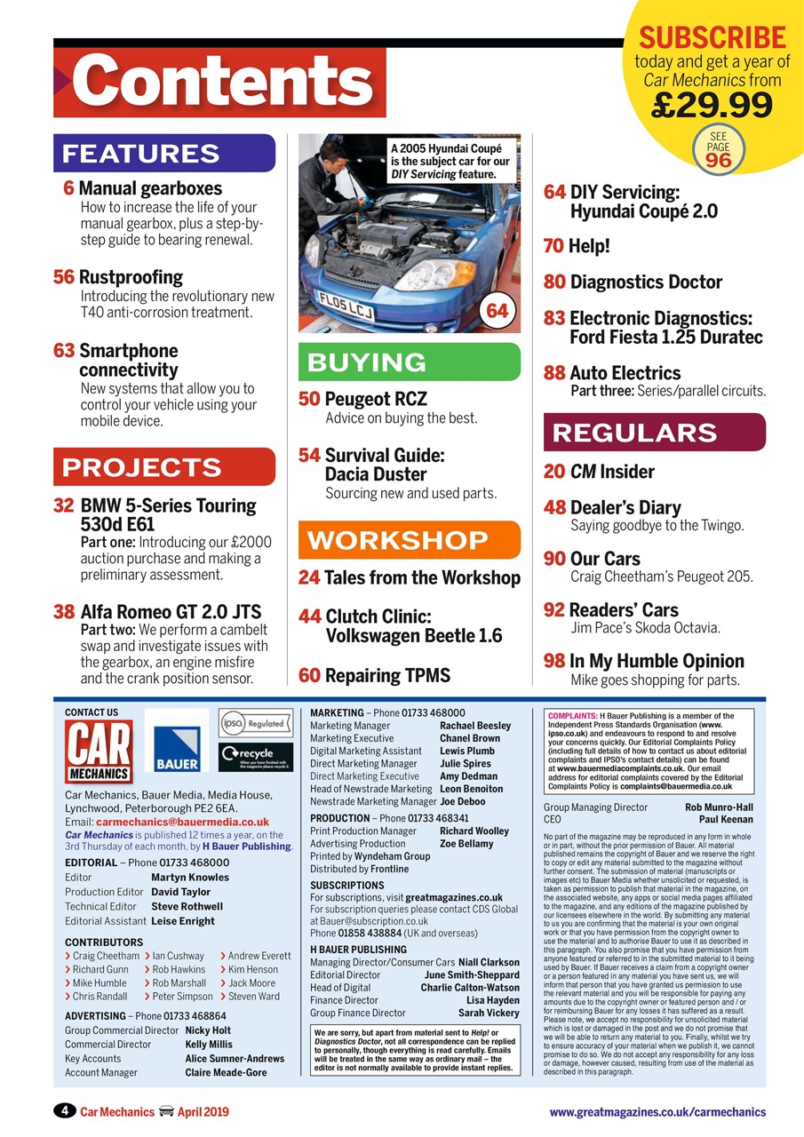 Car Mechanics Preview Pages
