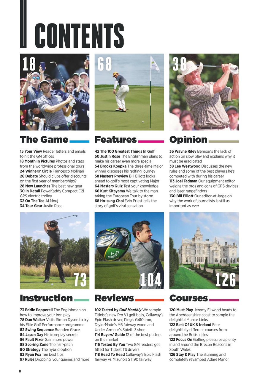 Golf Monthly Preview Pages