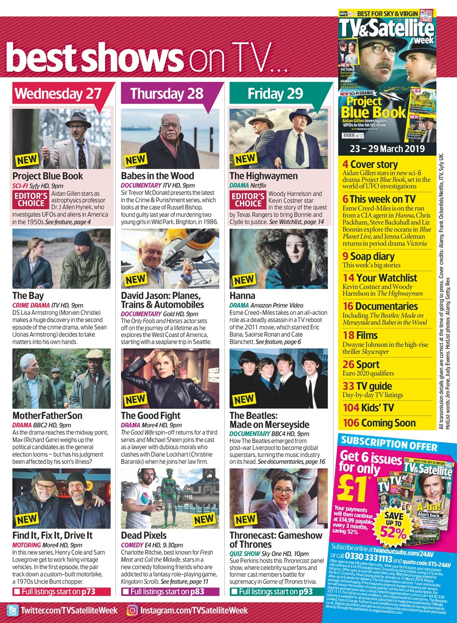 TV & Satellite Week Preview Pages