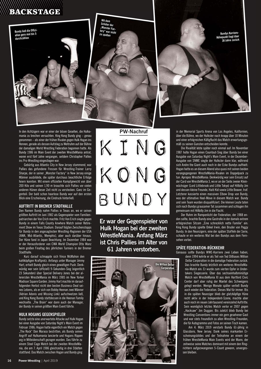 Power-Wrestling Preview Pages