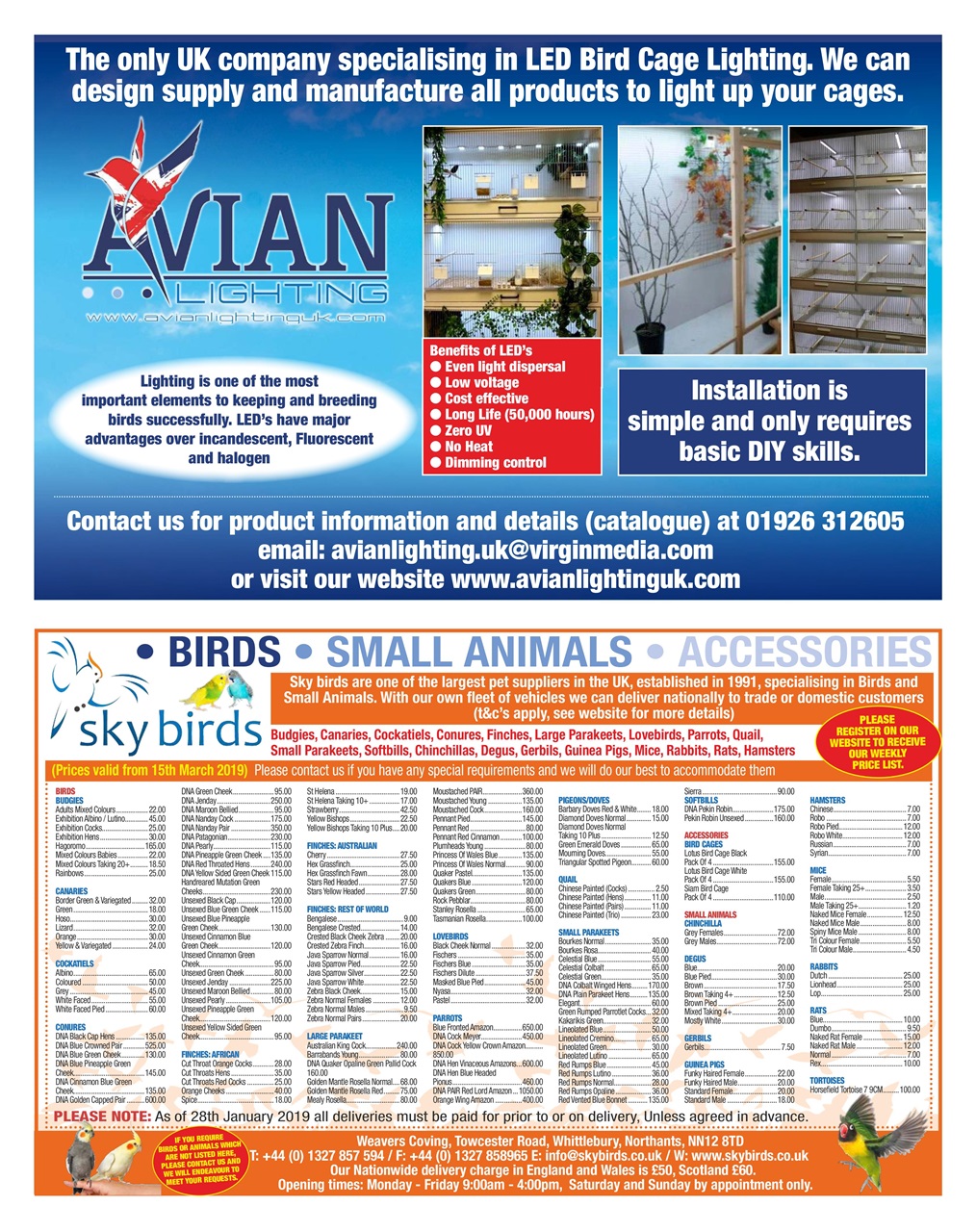 Cage & Aviary Birds Preview Pages