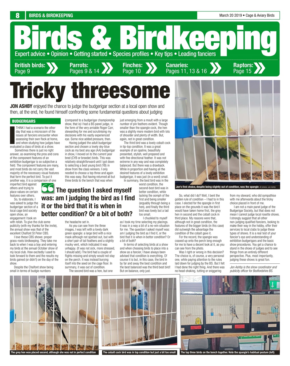 Cage & Aviary Birds Preview Pages