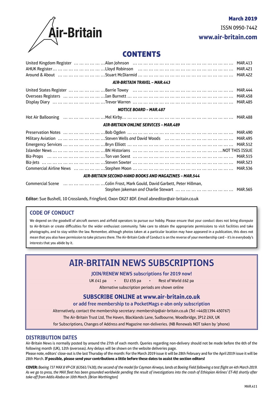 Air Britain News Preview Pages