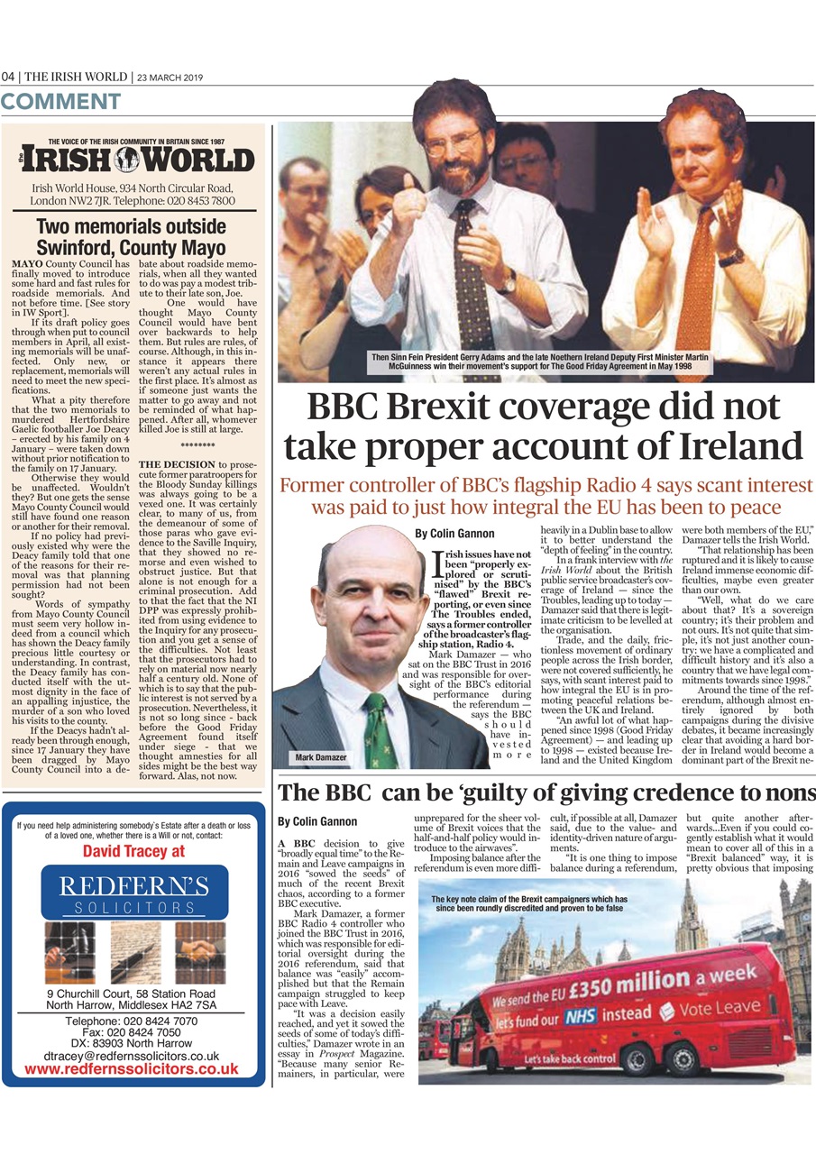 Irish World Preview Pages