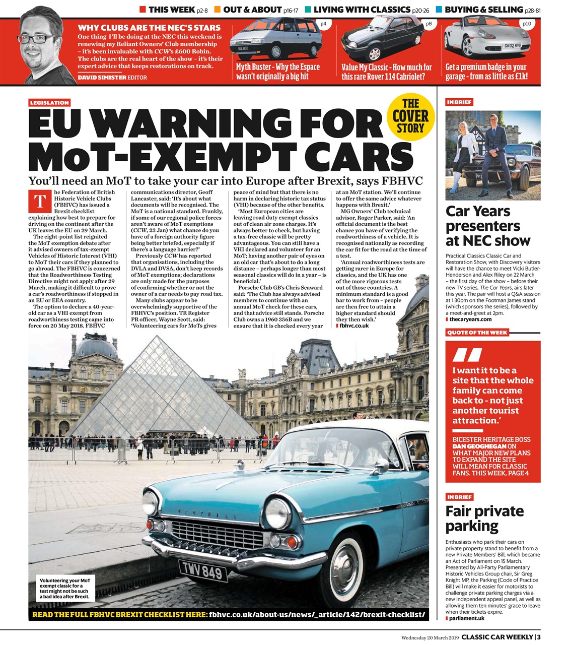Classic Car Weekly Preview Pages