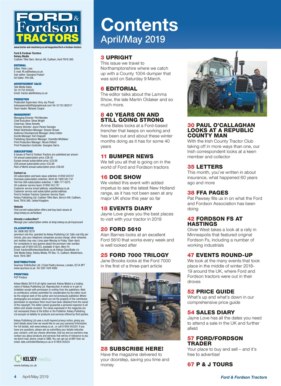 Ford & Fordson Preview Pages