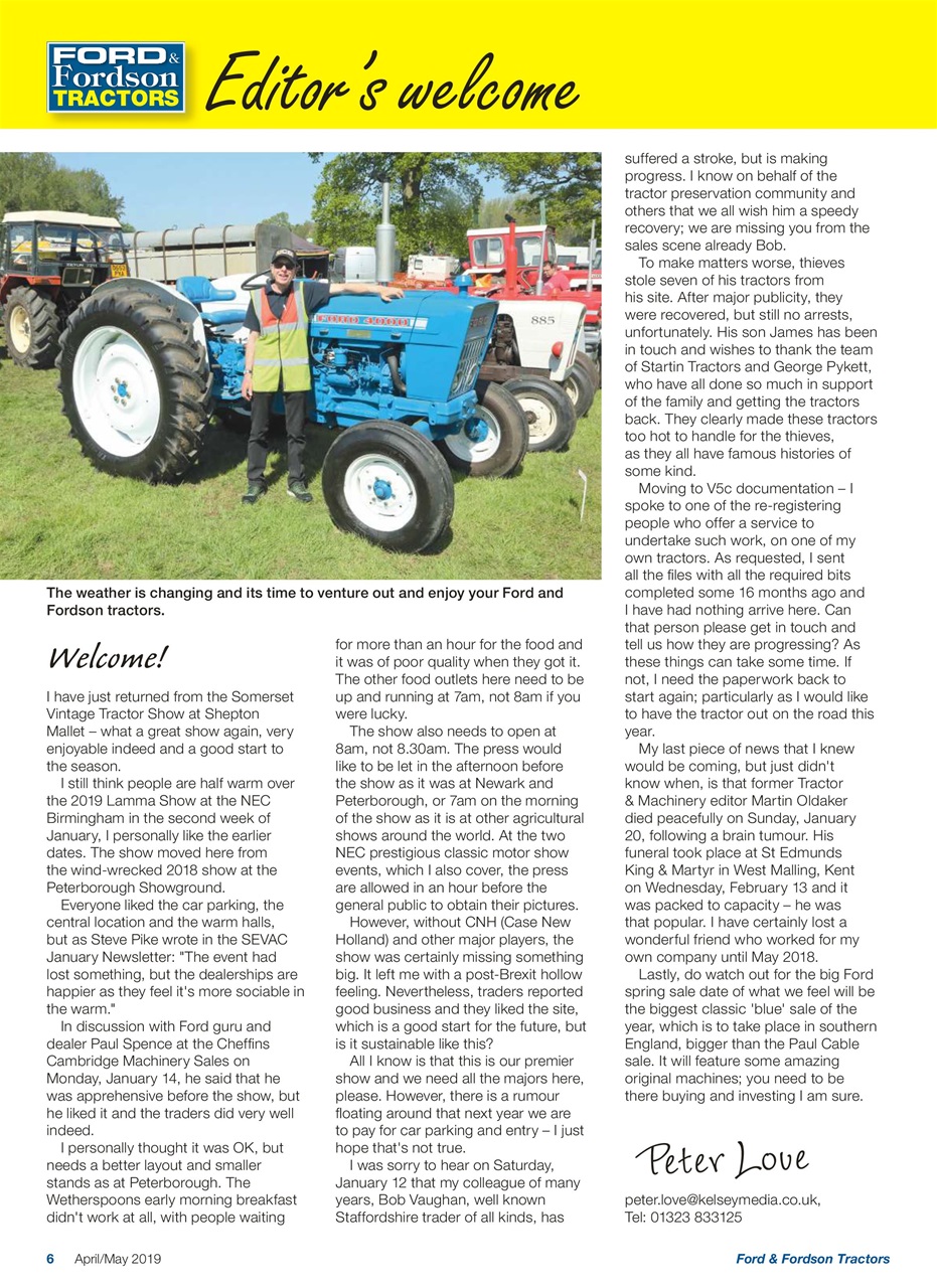 Ford & Fordson Preview Pages