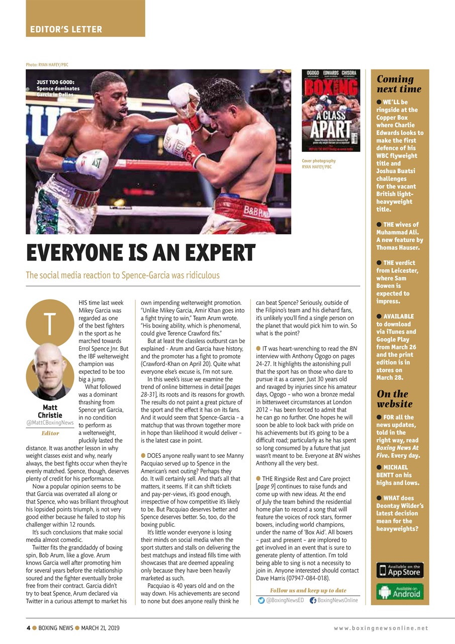 Boxing News Preview Pages