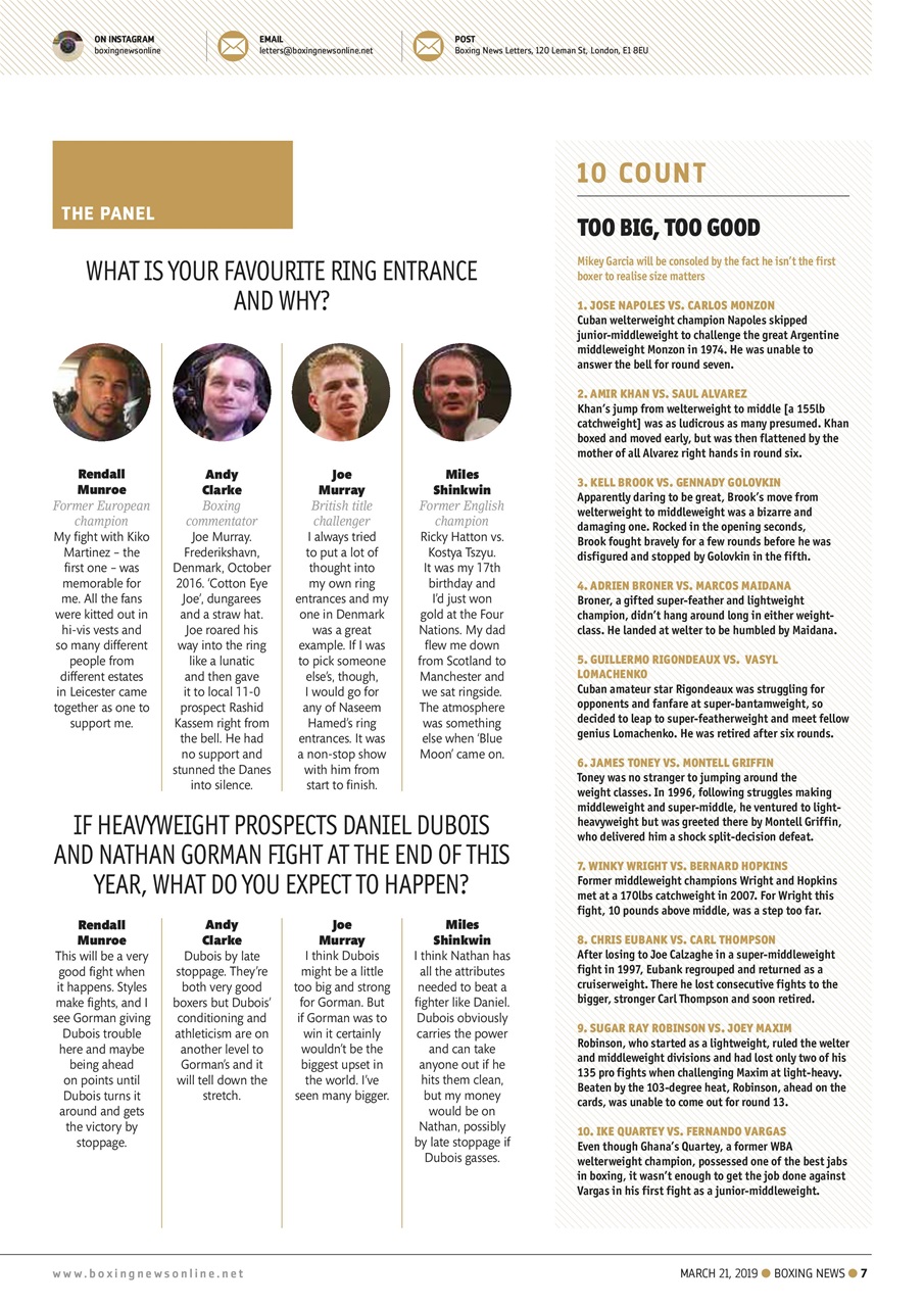 Boxing News Preview Pages