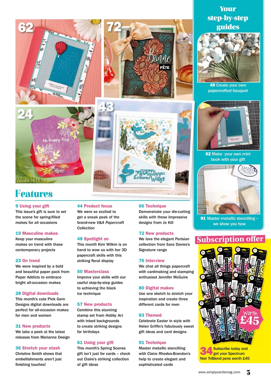 Simply Cards & Papercraft Preview Pages
