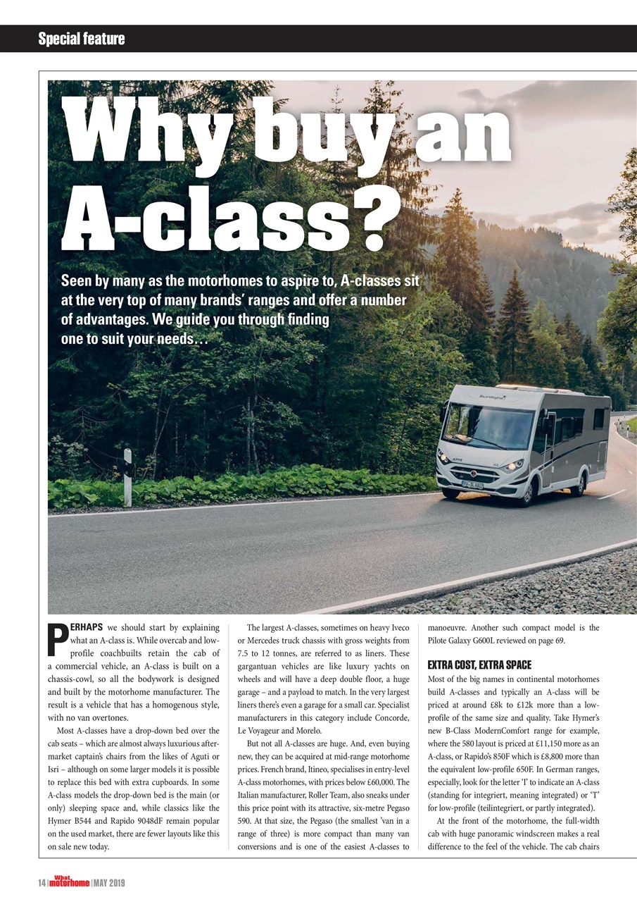 What Motorhome magazine Preview Pages