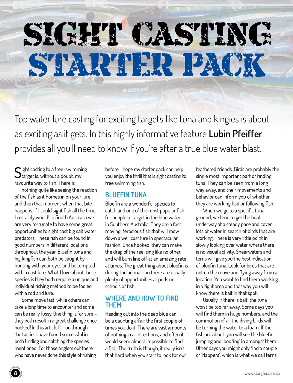 South Australian Angler Preview Pages
