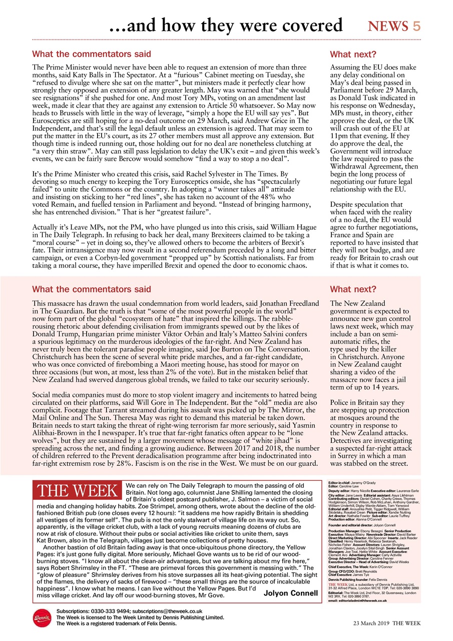 The Week Preview Pages