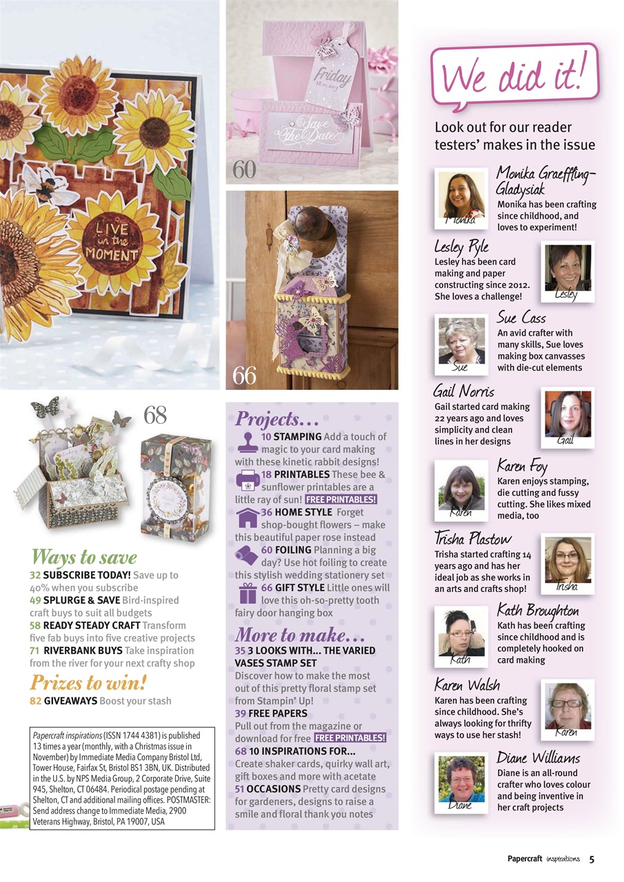 Papercraft Inspirations Preview Pages