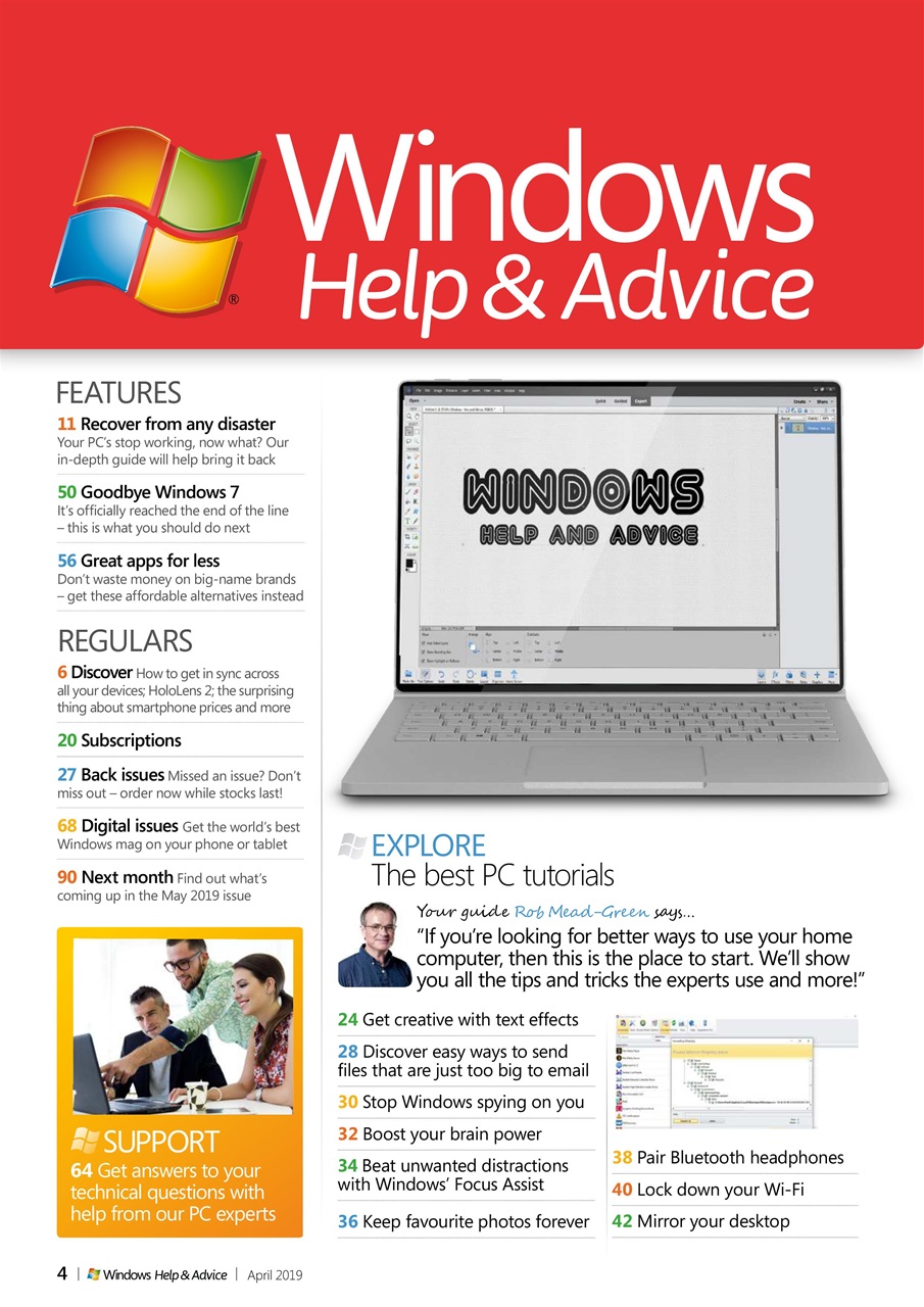 Windows Help & Advice Preview Pages