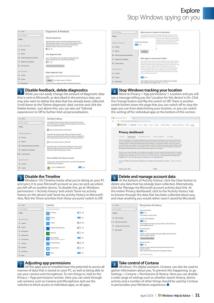 Windows Help & Advice Preview Pages