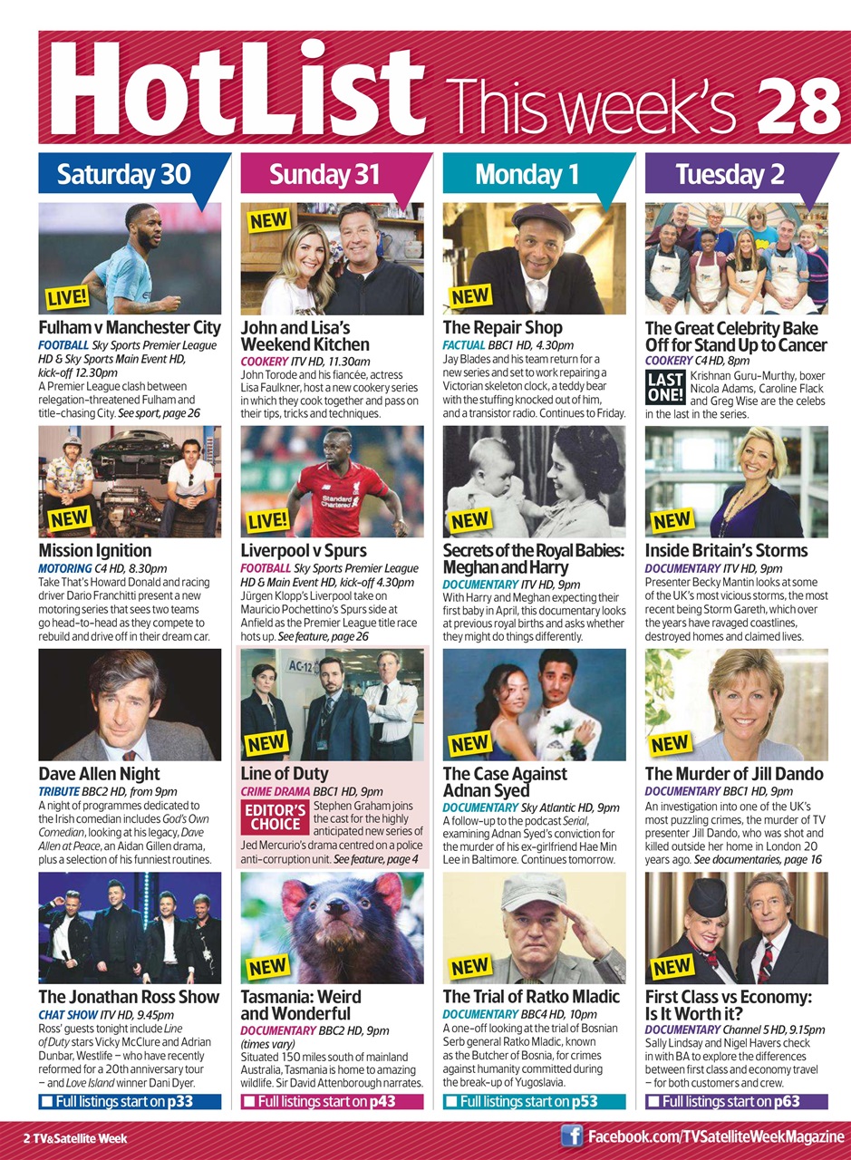TV & Satellite Week Preview Pages