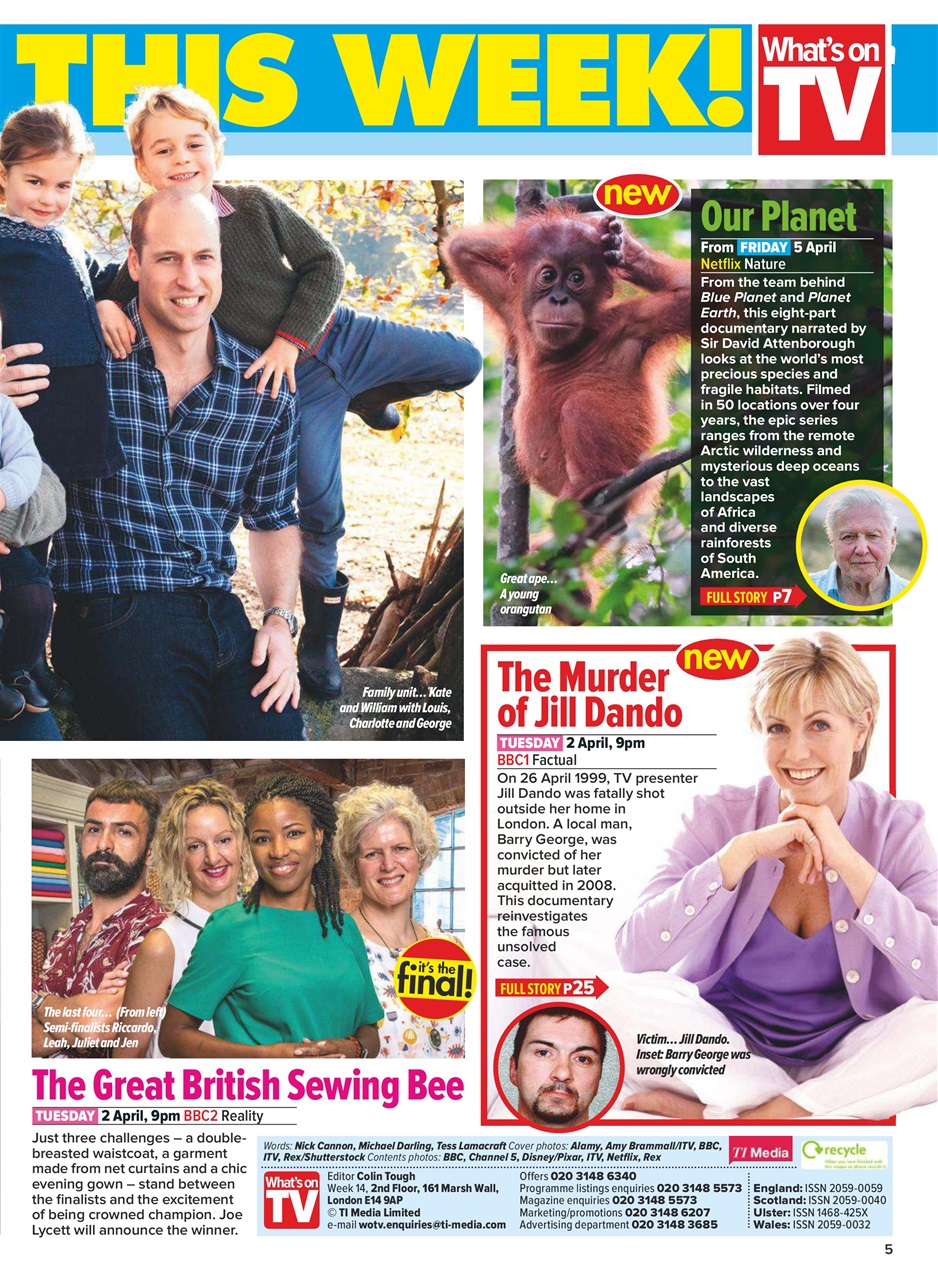 What's on TV Preview Pages