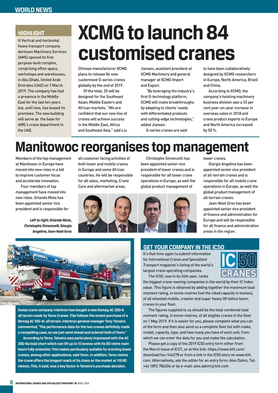 Int. Cranes and Specialized Transp Preview Pages