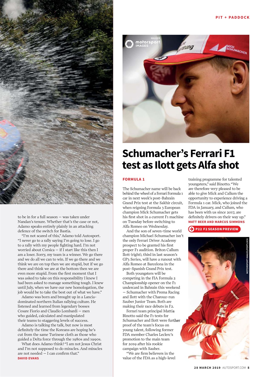 Autosport Preview Pages