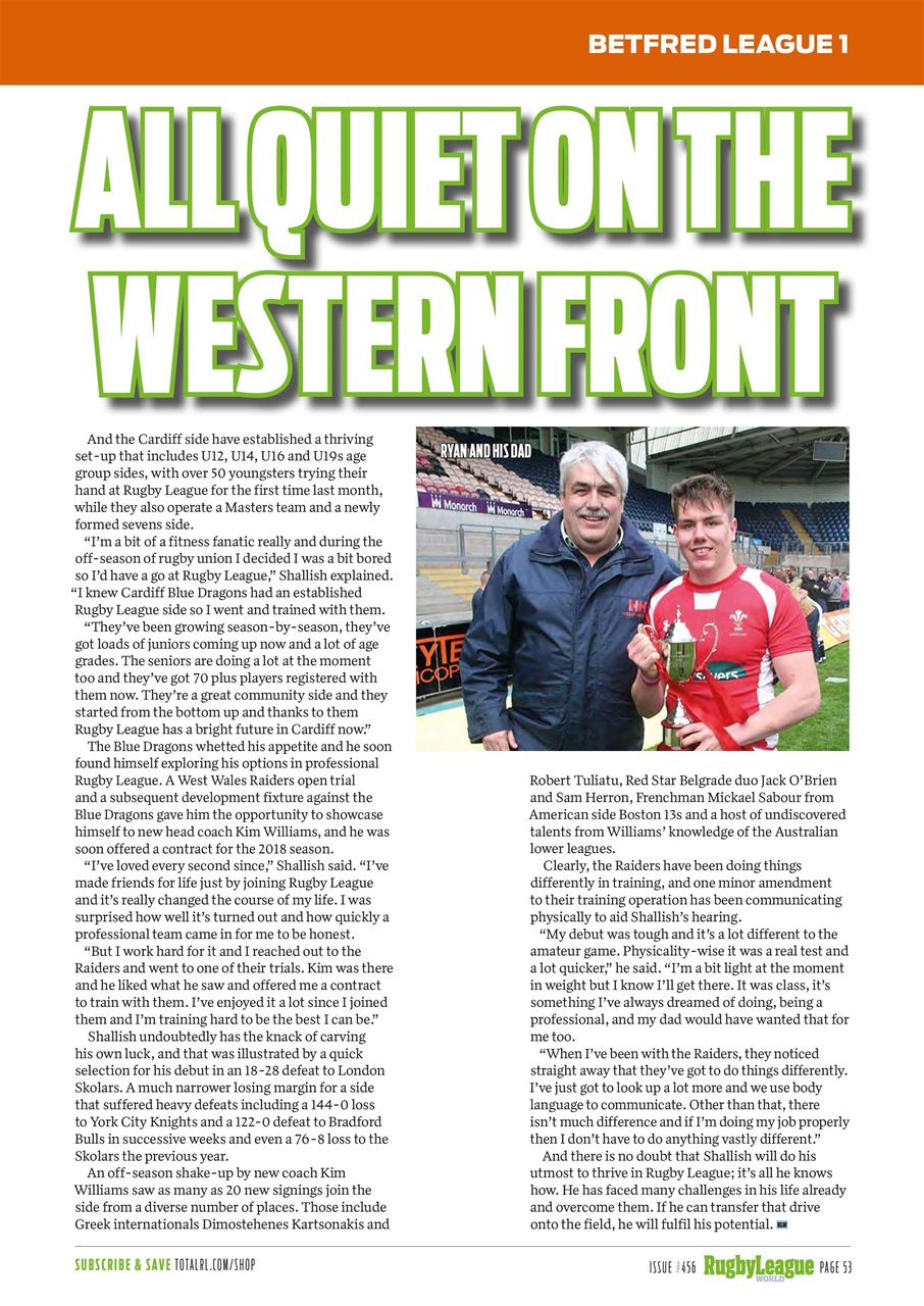 Rugby League World Preview Pages