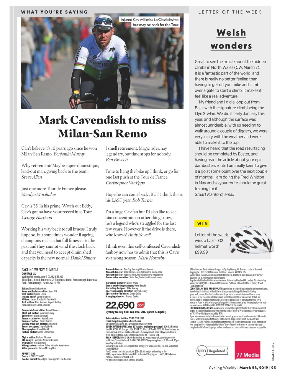 Cycling Weekly Preview Pages