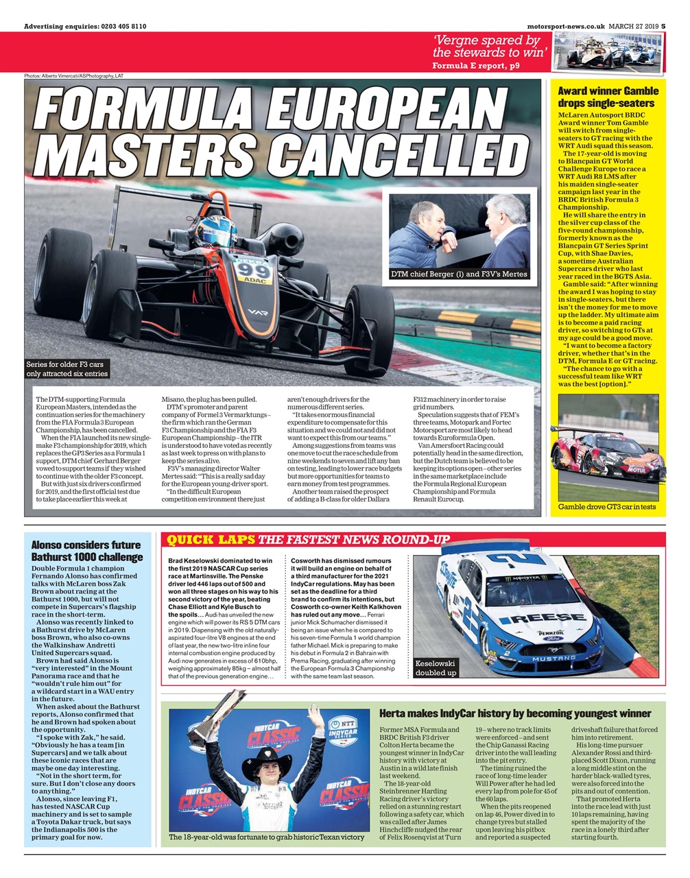 Motorsport News Preview Pages