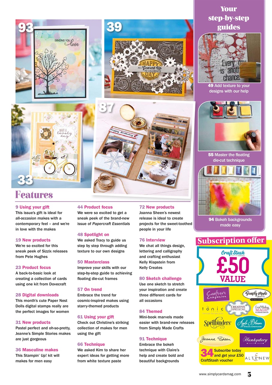 Simply Cards & Papercraft Preview Pages