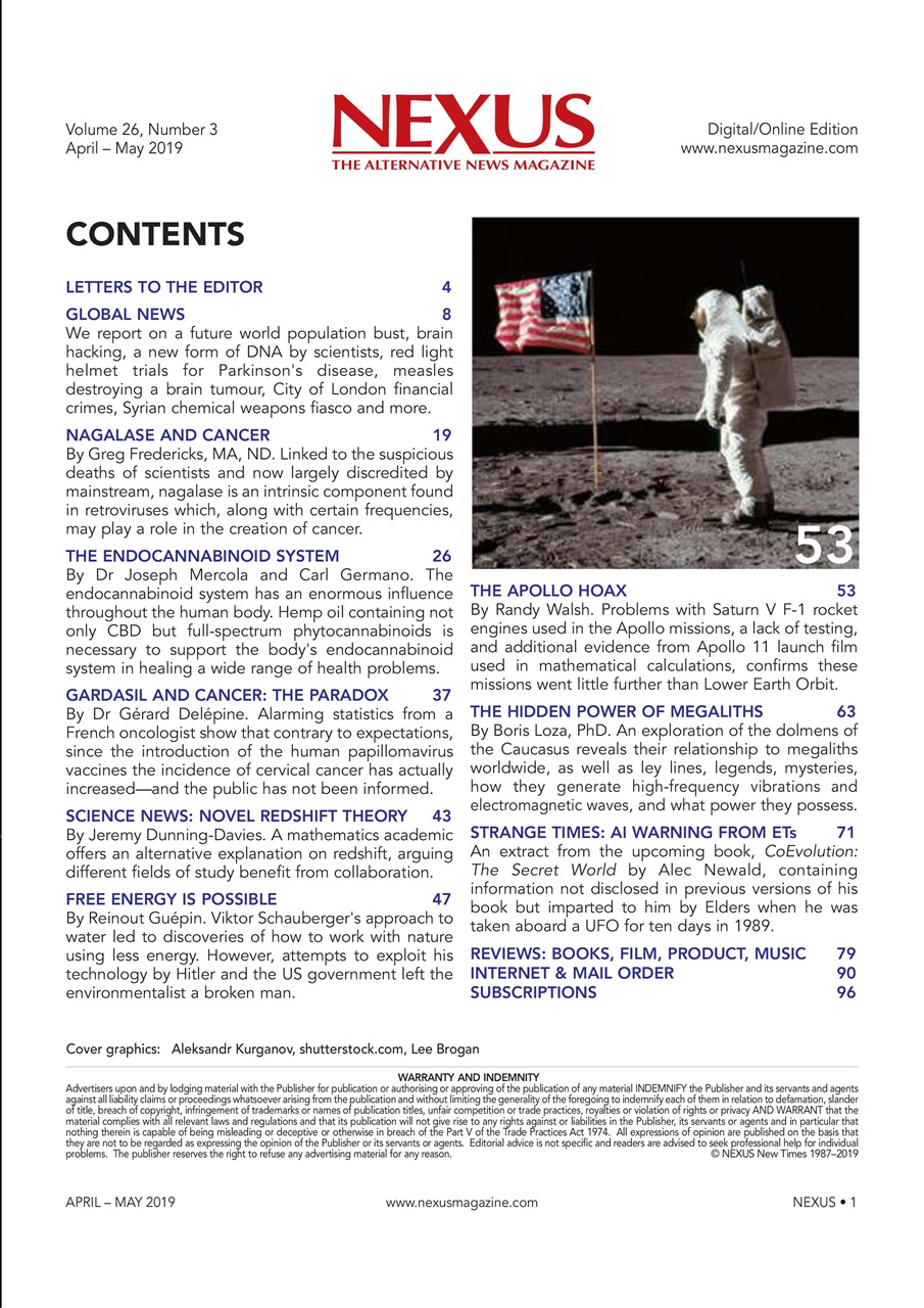 Nexus Magazine Preview Pages