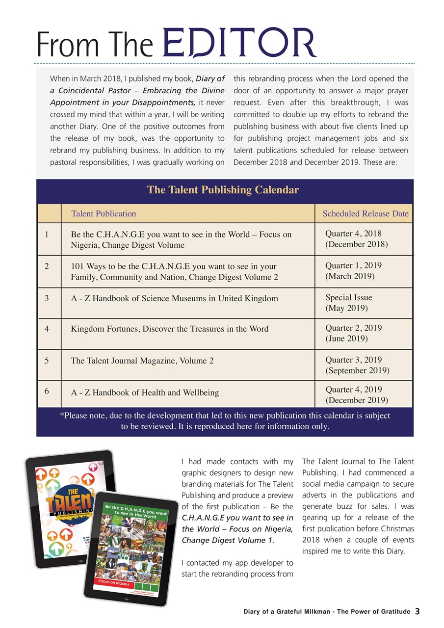 The Talent Publishing Preview Pages