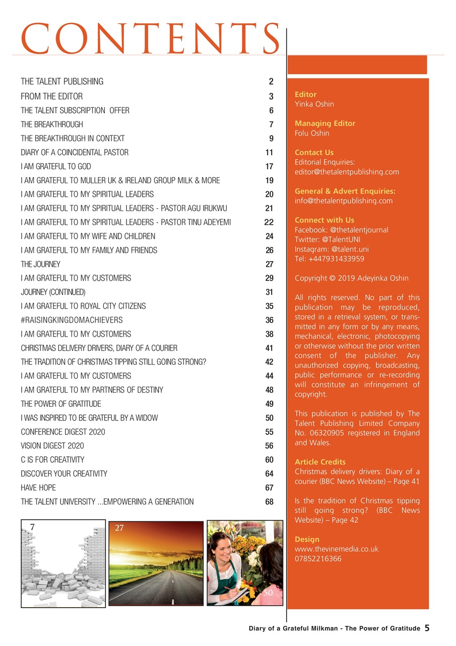 The Talent Publishing Preview Pages