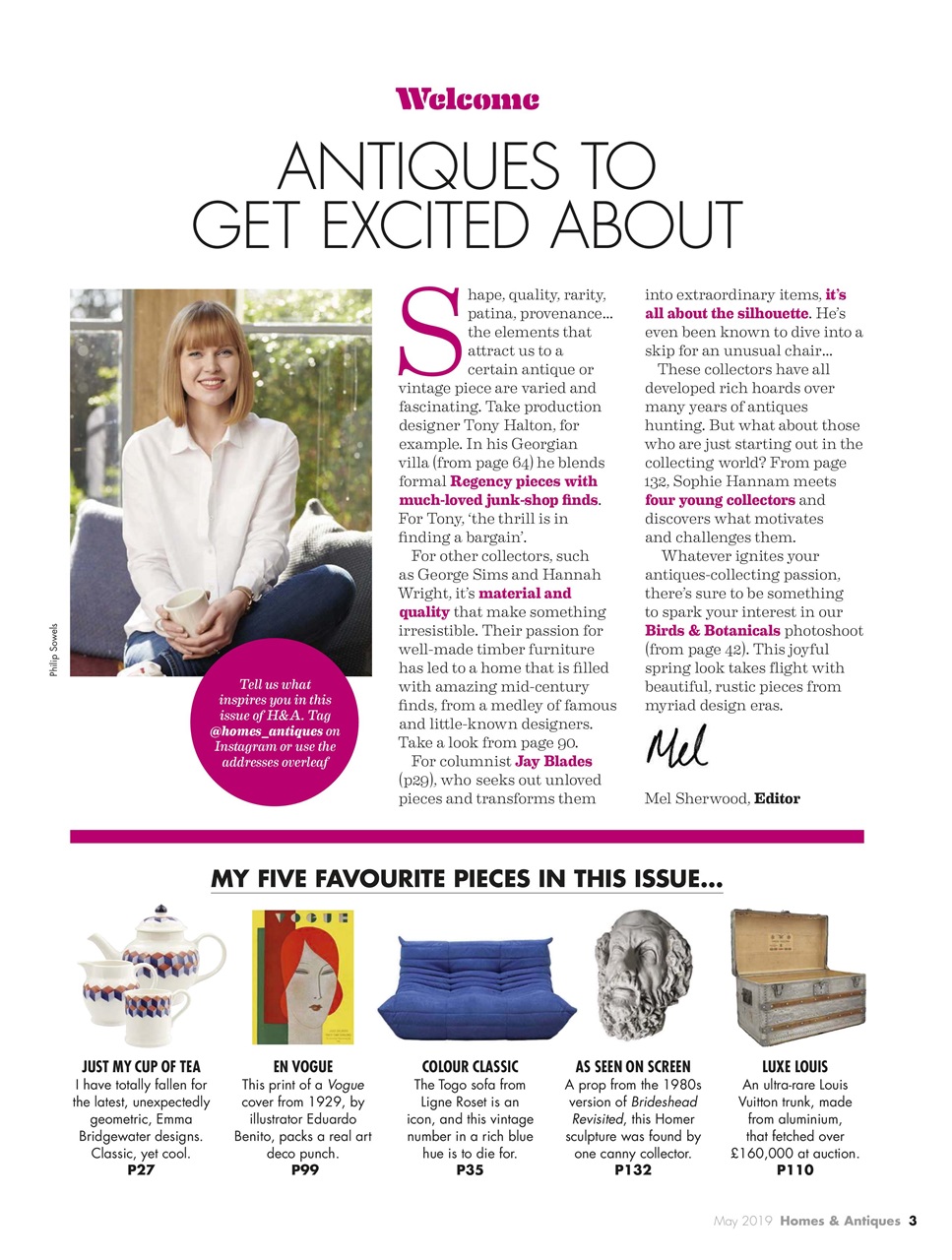 Homes & Antiques Magazine Preview Pages