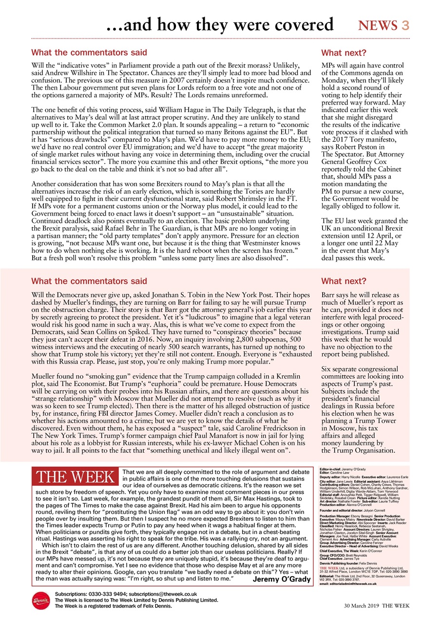 The Week Preview Pages