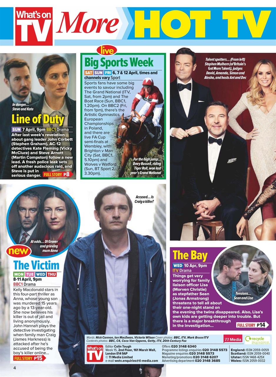 What's on TV Preview Pages