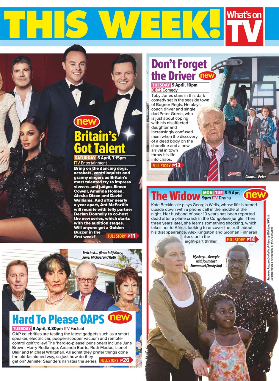 What's on TV Preview Pages