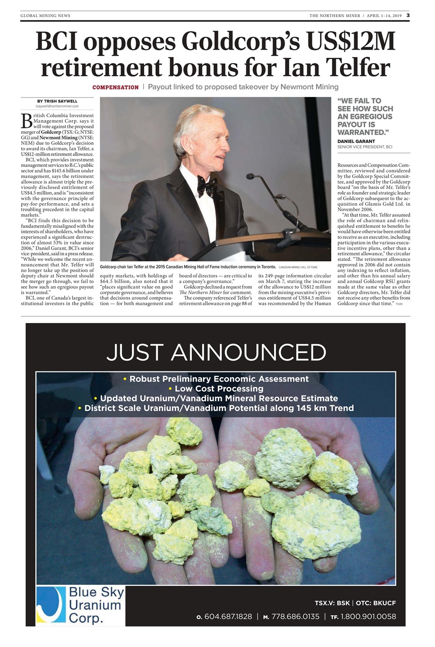 The Northern Miner Preview Pages