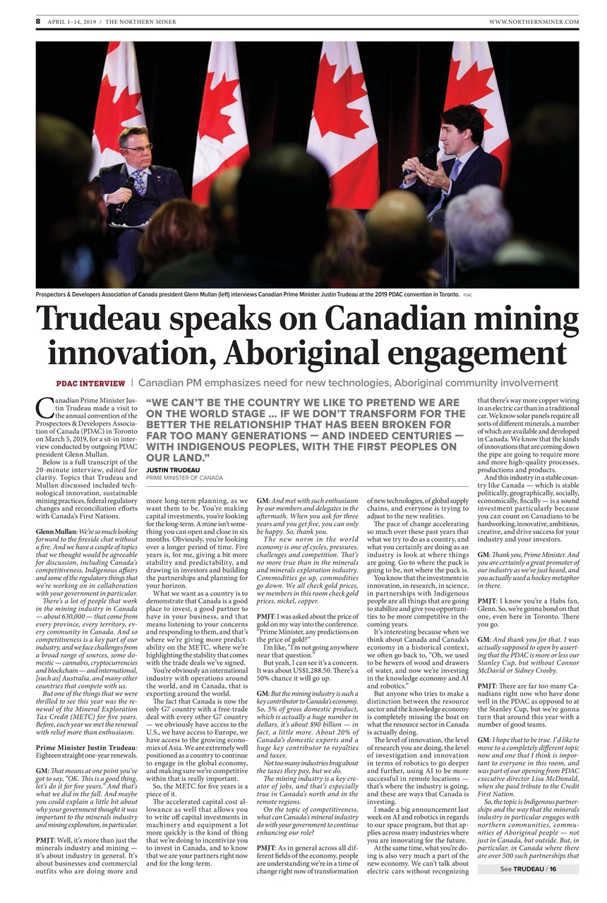 The Northern Miner Preview Pages