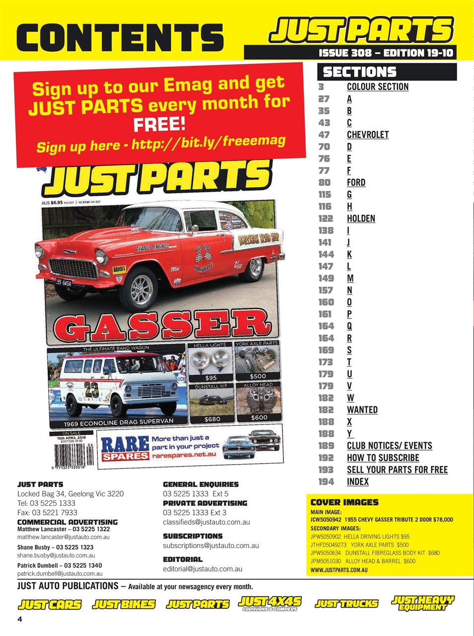 JUST PARTS Preview Pages