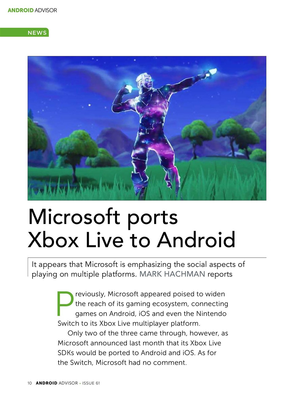 Android Advisor Preview Pages