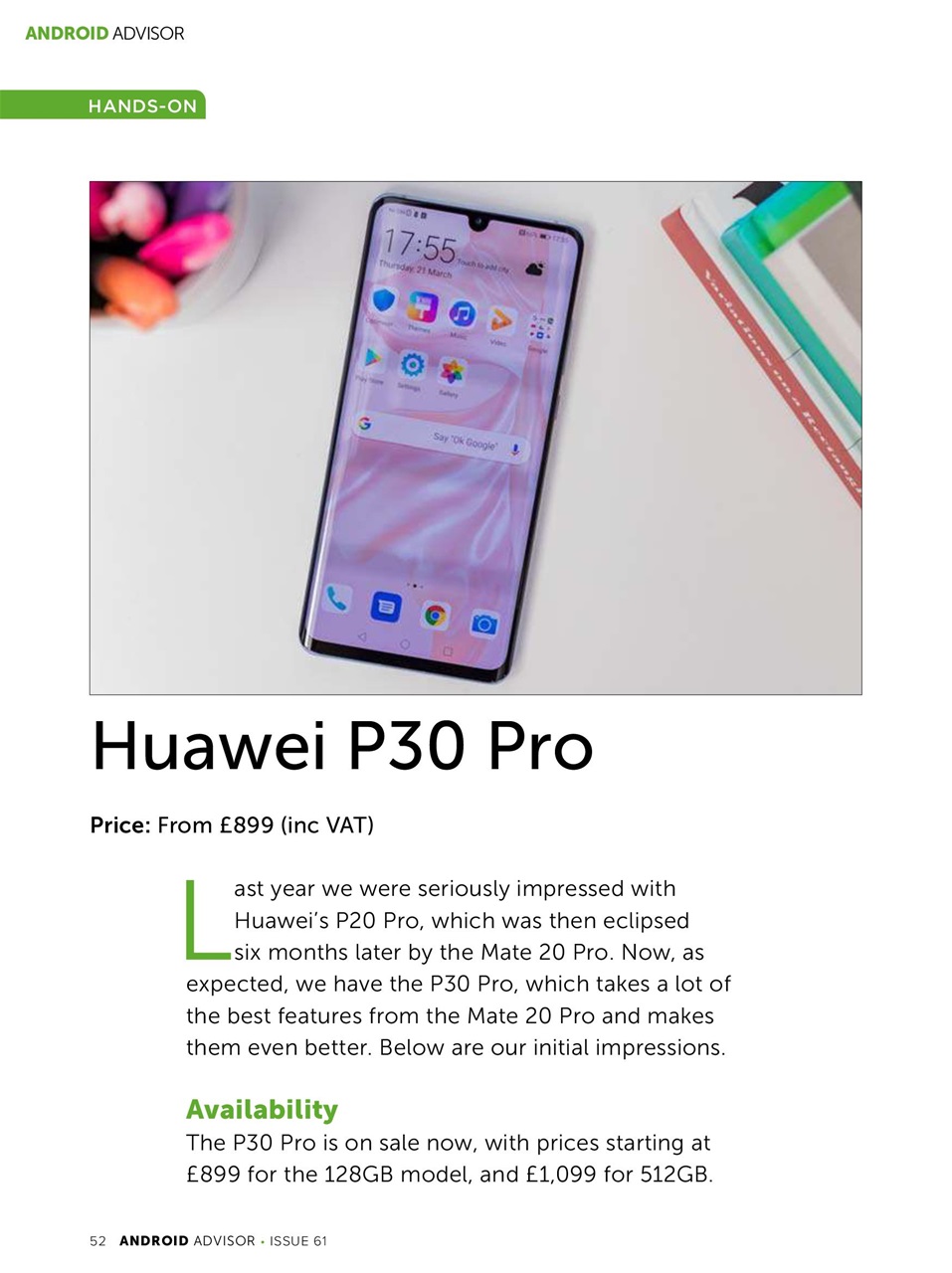 Android Advisor Preview Pages