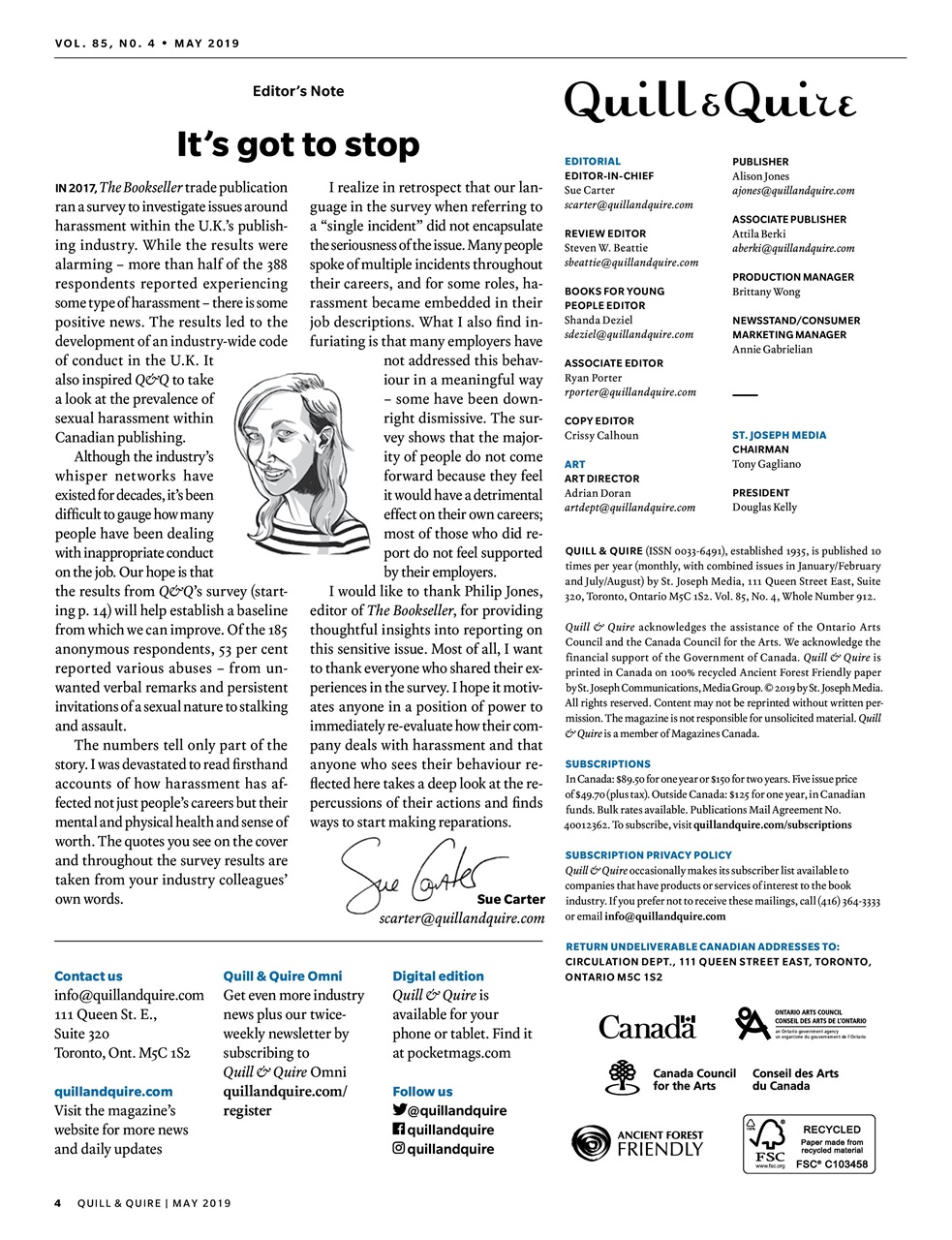 Quill & Quire Preview Pages