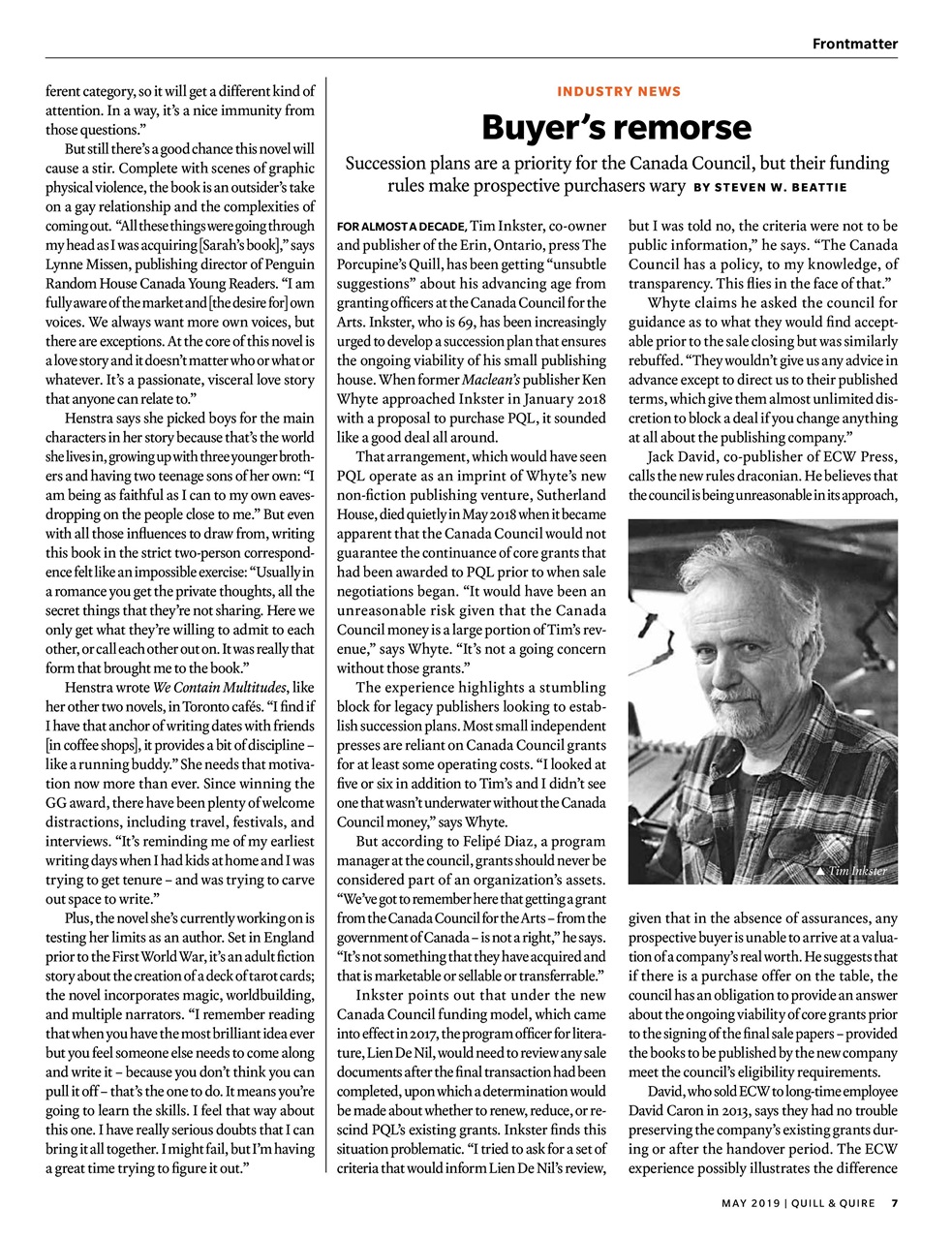 Quill & Quire Preview Pages