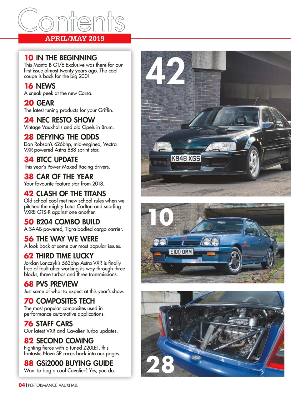 Performance Vauxhall Preview Pages